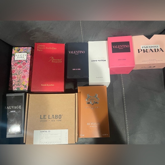 Valentino and Louis Vuitton Perfume Collection